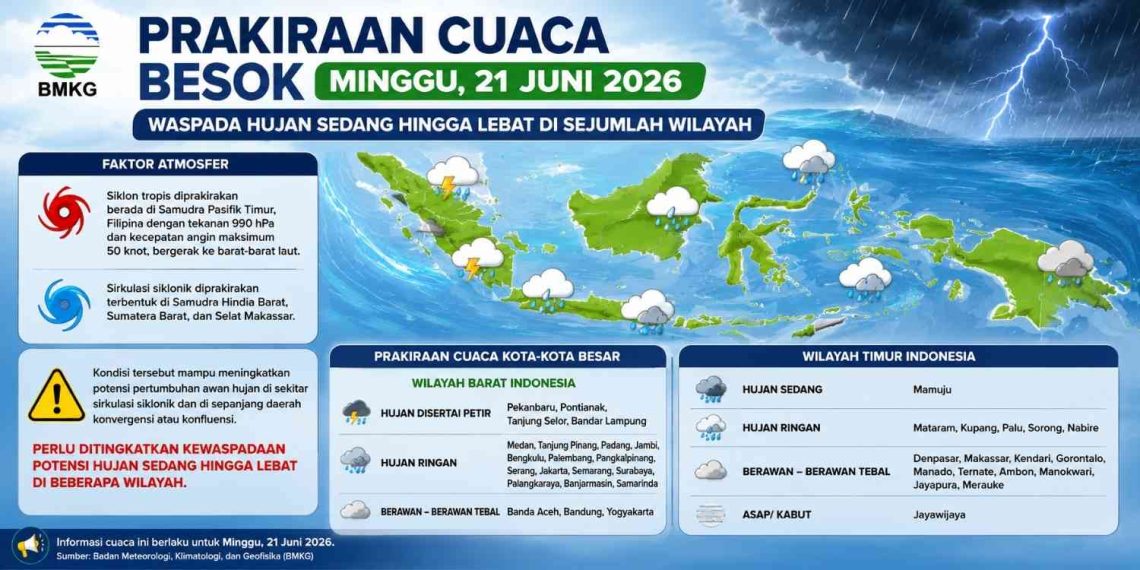 Cuaca Besok Hujan atau Panas? Ini Prakiraan BMKG untuk Kota-Kota Besar di Indonesia