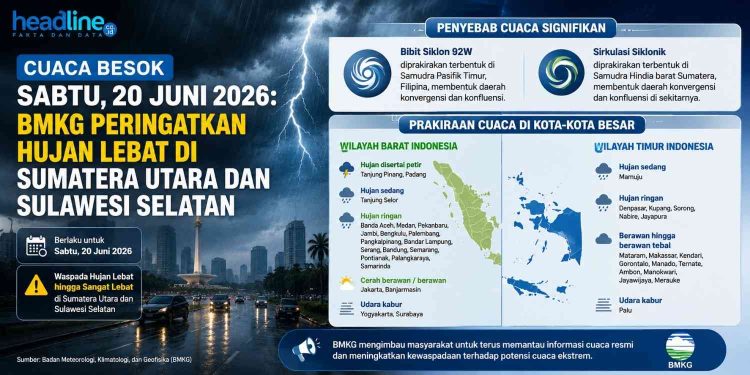 Cuaca Besok Hujan atau Panas Ini Prediksi BMKG untuk Sejumlah Kota Besar di Indonesia