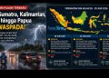 Cuaca Ekstrem 28-30 Juni 2026, BMKG Minta Warga di Sejumlah Daerah Tingkatkan Kewaspadaan