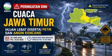 Daftar Lengkap Wilayah Jawa Timur yang Berpotensi Diguyur Hujan Lebat Menurut Update Terbaru BMKG