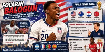 Folarin Balogun menjadi salah satu tumpuan Amerika Serikat menuju Piala Dunia 2026