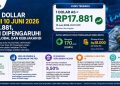 Harga Dollar Hari Ini 10 Juni 2026
