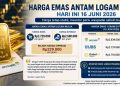 Harga Emas Antam Logam Mulia Hari Ini 16 Juni 2026