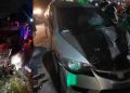 Honda Civic Oleng di Banguntapan Bantul, Tabrak Isuzu Elf dan Tiang Baleho, Kerugian Capai Rp15 Juta