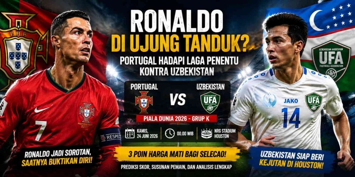 Jadwal Portugal vs Uzbekistan Piala Dunia 2026: Kick Off Tengah Malam di Houston