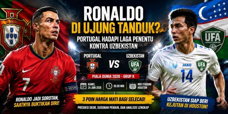Jadwal Portugal vs Uzbekistan Piala Dunia 2026: Kick Off Tengah Malam di Houston