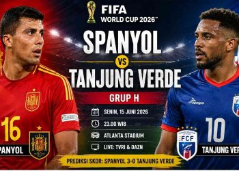 Jadwal Spanyol vs Tanjung Verde Piala Dunia 2026: Jam Tayang, Link Streaming dan Prediksi Skor