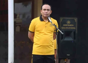 Kapolres Bantul AKBP Bayu Puji Hariyanto memberikan arahan dalam sebuah kegiatan di Mapolres Bantul
