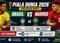 Link Live Streaming Brasil vs Maroko Piala Dunia 2026