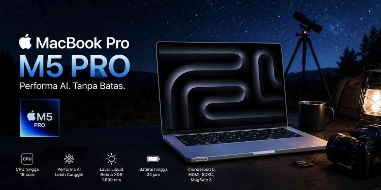 MacBook Pro M5 Pro Hadir dengan CPU 18 Core dan Layar XDR, Cocok untuk Kreator Konten
