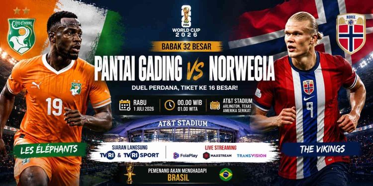 Pantai Gading Tantang Norwegia, Strategi Rotasi Solbakken Diuji di Babak 32 Besar Piala Dunia 2026