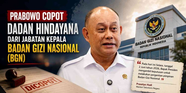 Prabowo Pecat Kepala BGN Dadan Hindayana