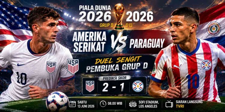Prediksi Amerika Serikat vs Paraguay di Piala Dunia 2026