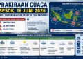 Prediksi Cuaca Besok 16 Juni 2026 BMKG Peringatkan Hujan Lebat di Tiga Provinsi, Cek Daerah Anda