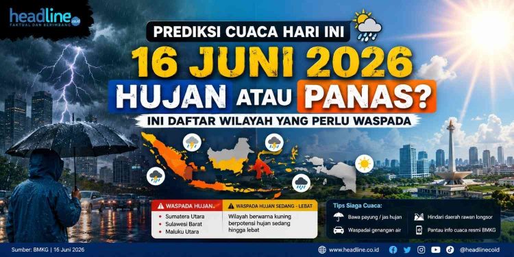 Prediksi Cuaca Hari Ini 16 Juni 2026 Hujan atau Panas Ini Daftar Wilayah yang Perlu Waspada
