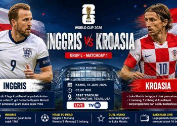 Prediksi Inggris vs Kroasia Kane dan Modric Bentrok, Siapa Kuasai Grup L