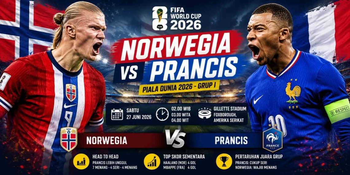 Prediksi Norwegia Vs Prancis: Statistik, Head to Head, Susunan Pemain, dan Peluang Menang
