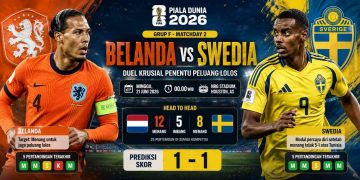 Prediksi Skor Belanda vs Swedia Hari Ini, Duel Penentu Nasib Grup F Piala Dunia 2026