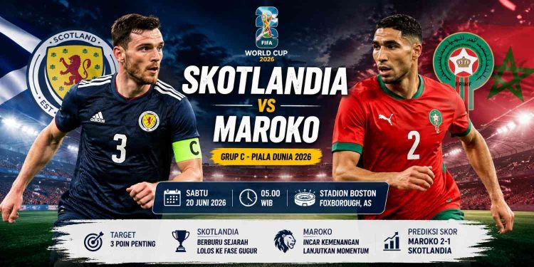 Prediksi Skor Maroko vs Skotlandia Hari Ini, Duel Penentu Tiket ke Babak Gugur Piala Dunia 2026