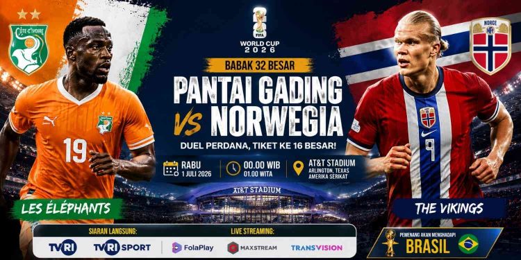 Prediksi Skor Pantai Gading vs Norwegia Haaland vs Nicolas Pépé, Siapa Lebih Tajam