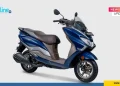 Suzuki Burgman Street 125EX warna biru, motor matic premium 125 cc yang nyaman untuk aktivitas harian dengan teknologi SEP-α dan desain ergonomis