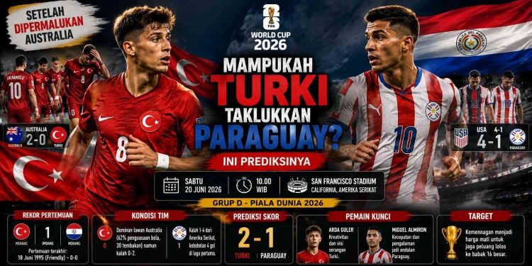 Turki vs Paraguay Piala Dunia 2026 Adu Strategi Montella dan Gustavo Alfaro dalam Laga Krusial