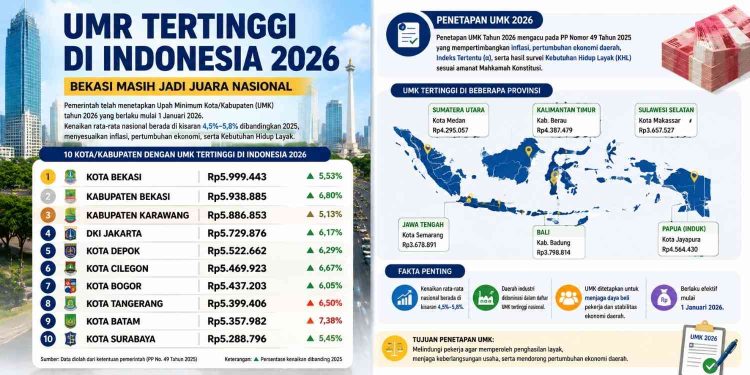 UMR Tertinggi di Indonesia 2026