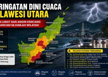 Update Cuaca Sulawesi Utara BMKG Keluarkan Peringatan Dini untuk Minahasa Selatan dan Bolmong Raya