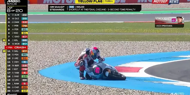 Kronologi Kecelakaan Veda Ega Pratama di Moto3 Belanda 2026, Harapan Podium Pupus di Assen