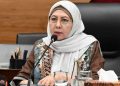 Wakil Ketua Komisi X DPR RI Himmatul Aliyah dalam Rapat Dengar Pendapat (RDP) Panja SNPMB bersama Kemdiktisaintek, Panitia Seleksi Nasional Penerimaan Mahasiswa Baru (SNPMB), serta Dirjen Dikti, di Gedung Nusantara I DPR RI, Senayan, Jakarta, Kamis (04/06/2026)