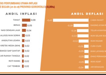 Gorontalo Alami Deflasi 0,96 Persen pada Mei 2026