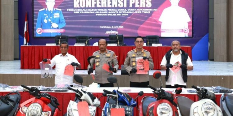 Polda Jawa Timur Ungkap 320 Kasus Kejahatan Selama Mei 2026