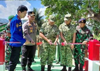 Danrem 132/Tadulako Resmikan Jembatan Beton di Tolitoli