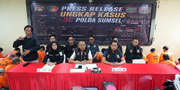 Polda Sumsel Amankan 137 Tersangka dari 123 Kasus Kejahatan 3C