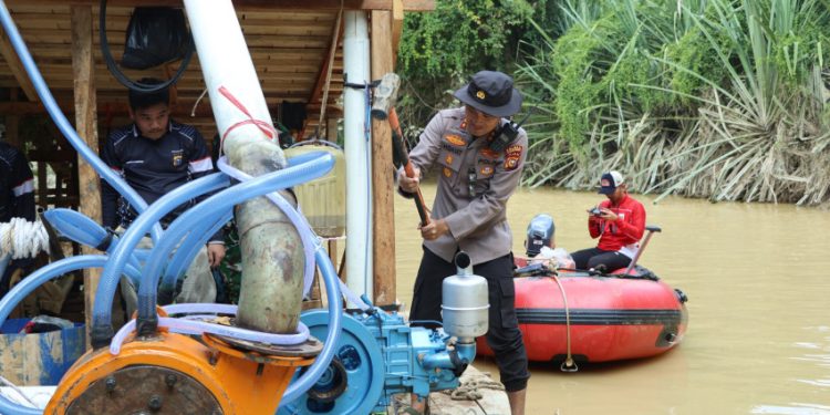 Polisi Amankan Tiga Rakit Penambangan Ilegal di Sungai Bio