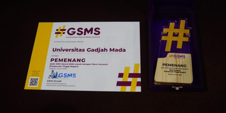Universitas Gadjah Mada Raih Penghargaan Akun Media Sosial Terbaik di GSM Award 2026