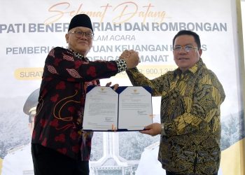 Bupati Bener Meriah Terima Bantuan Keuangan dari Pemko Pematang Siantar