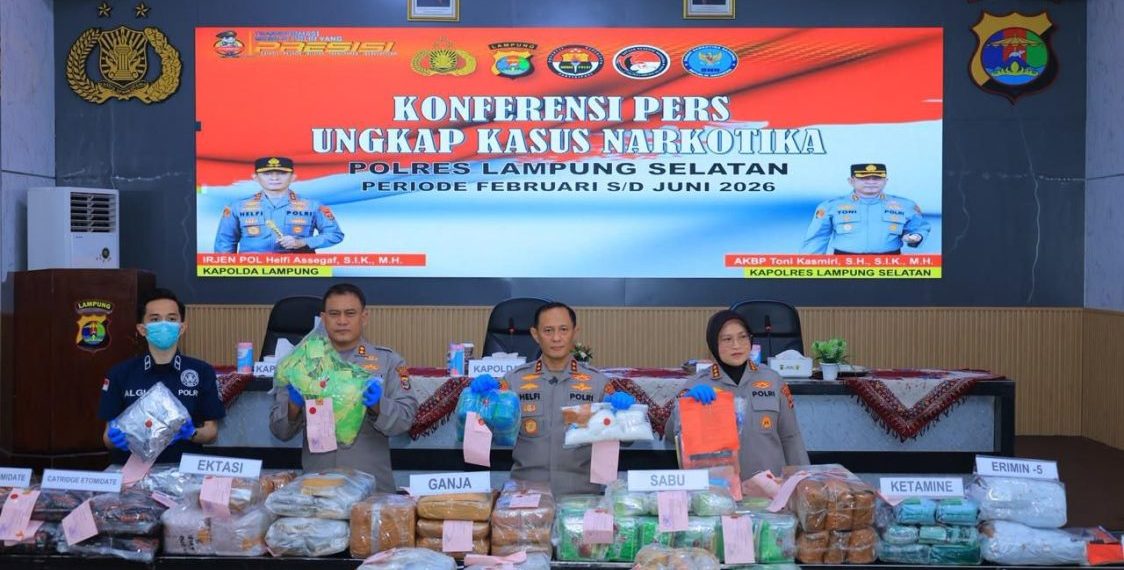 Polda Lampung Gagalkan Penyelundupan Narkoba Senilai Rp 235 Miliar di Bakauheni, 24 Orang Ditangkap