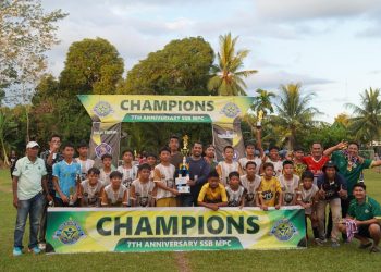 SSB Mantimin Putera Club Raih Gelar Juara di Turnamen Sepak Bola Usia Dini