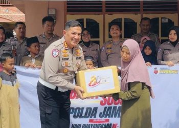 Ditlantas Polda Jambi Gelar Bakti Sosial di Panti Asuhan Sambut Hari Bhayangkara