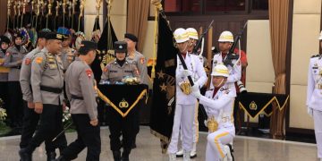 Polri Gelar Upacara Penyucian Panji Rastra Sewakottama Sambut Hari Bhayangkara ke-80