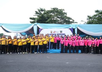 Kapolda Sumsel Gelar Olahraga Bersama Sambut Hari Bhayangkara ke-80