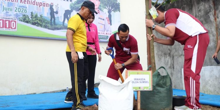 Kapolda Sumsel Pimpin Gerakan Penanaman 10.000 Pohon untuk Lingkungan