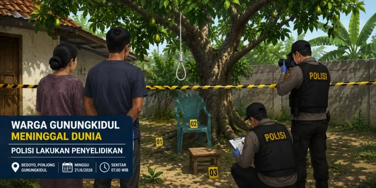 Warga Gunungkidul Meninggal Dunia di Belakang Rumah, Polisi Lakukan Pendalaman