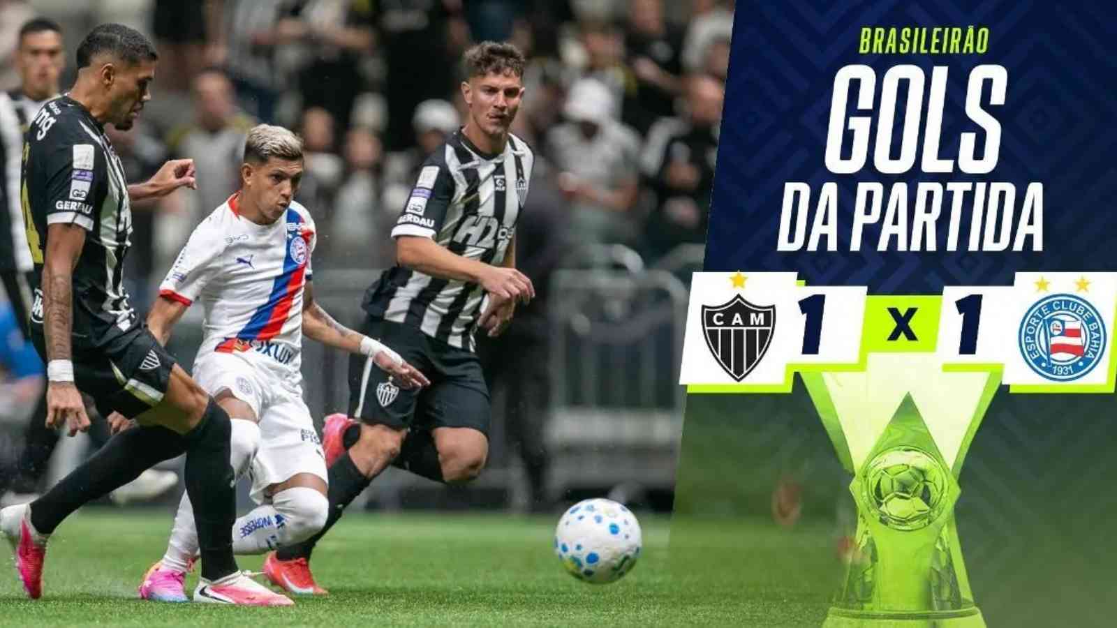 Atletico Mineiro vs Bahia Imbang, Gol Ruan Dibalas Ademir pada Babak Kedua