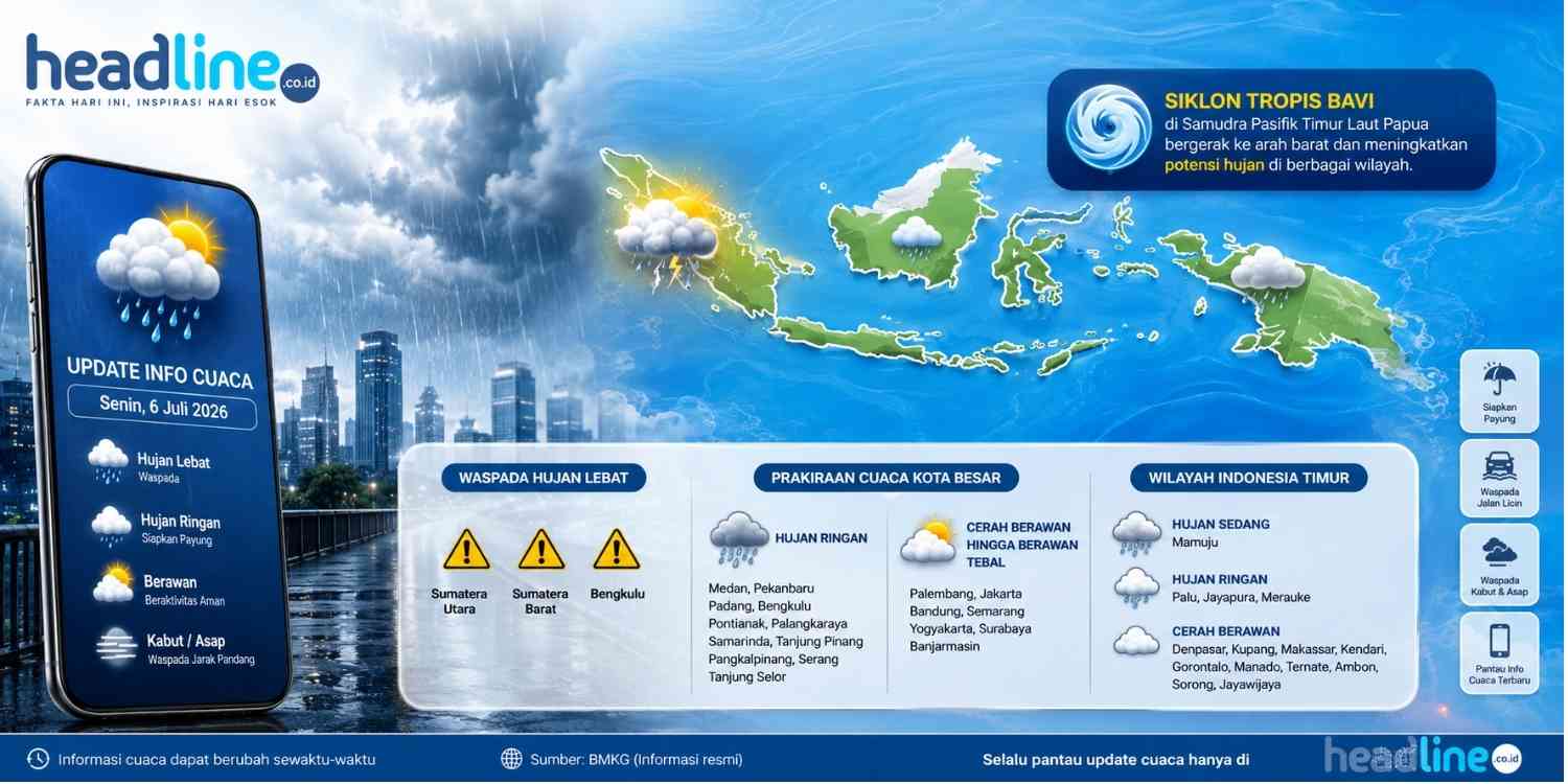 BMKG Prediksi Cuaca Besok: Hujan Lebat Mengintai Sejumlah Wilayah, Kota Anda Bagaimana?
