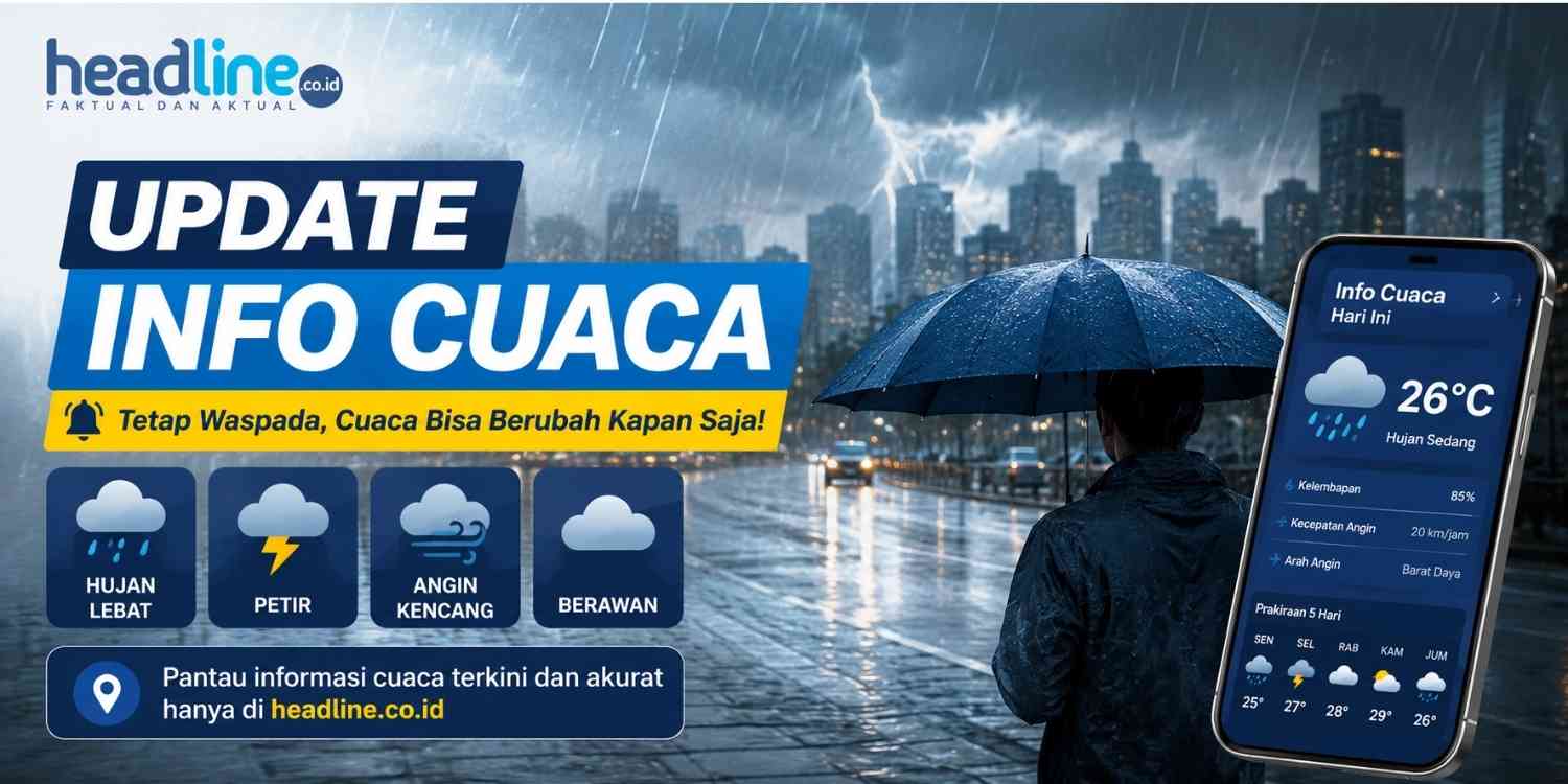 Cuaca Besok Cerah atau Hujan BMKG Rilis Prakiraan Lengkap untuk Wilayah Barat dan Timur Indonesia