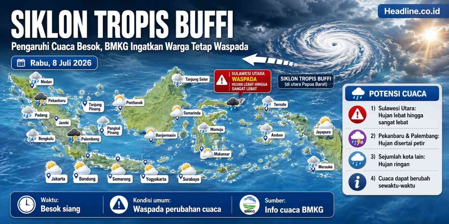 Cuaca Besok Hujan atau Panas Ini Prediksi BMKG untuk Kota Besar Indonesia