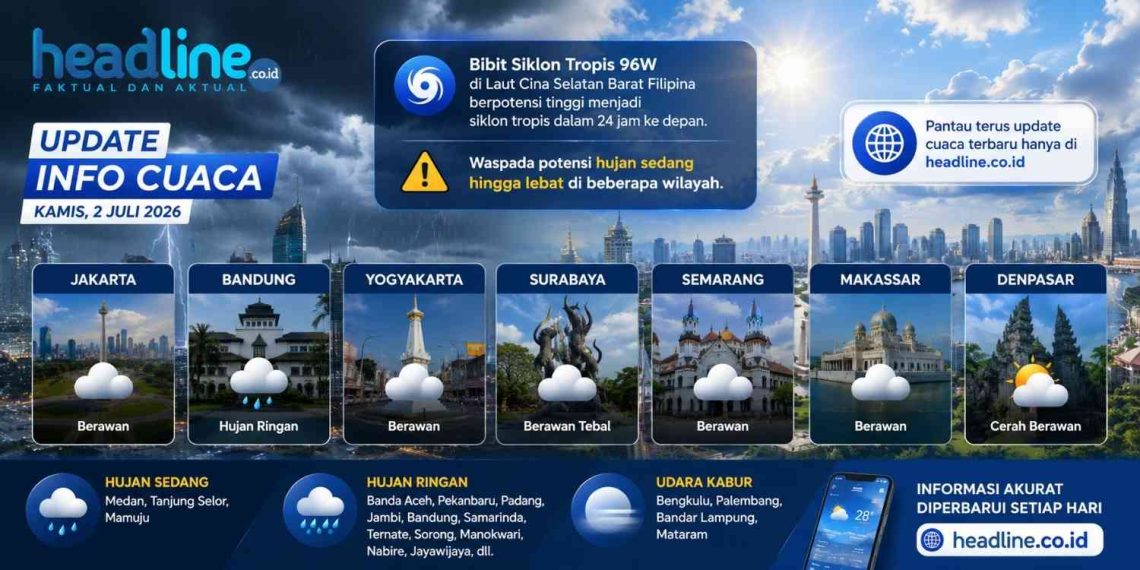Cuaca Besok Siang Diprediksi Berawan, Ini Daftar Wilayah yang Berpotensi Hujan Menurut BMKG