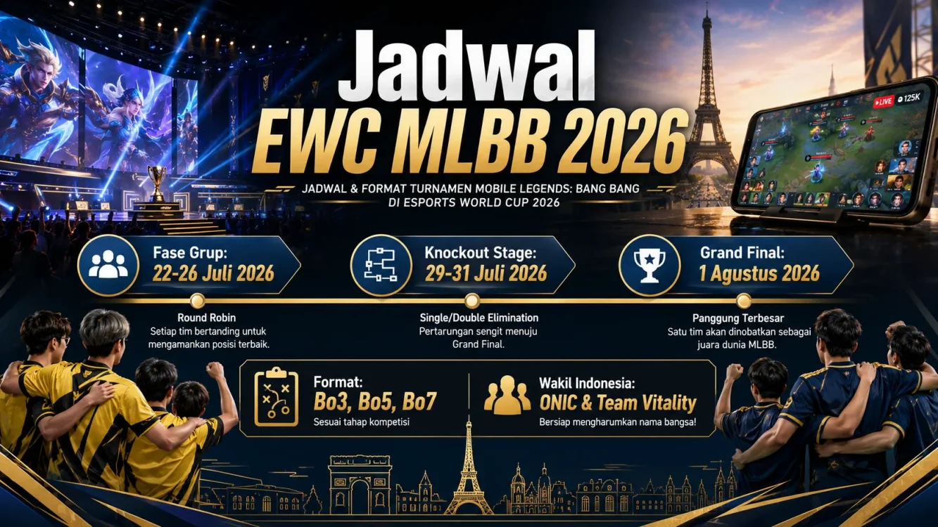Jadwal MSC MLBB EWC 2026 Jalan ONIC dan Vitality Menuju 8 Besar